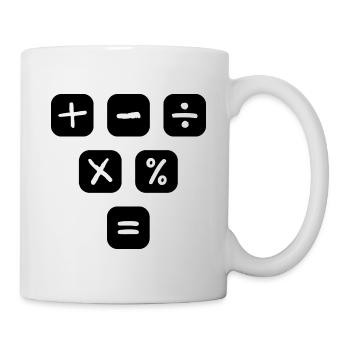 Mathématiques Symboles Signes mathématiques Mathématiques - Mug blanc - blanc - Droite