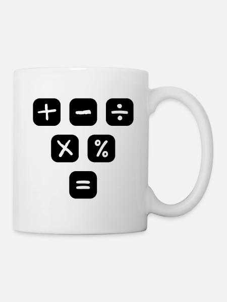 Mathe Symbole Mathematische Zeichen Mathematik - Tasse - Weiß
