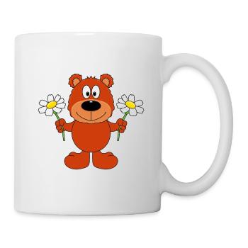 TEDDYBÄR - BLUMEN - GARTEN - GÄRTNER - LIEBE - Tasse - Weiß - Rechts