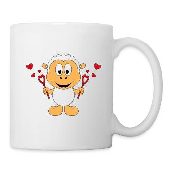 SCHAF - SHEEP - LIEBE - LOVE - SEIFENBLASEN - TIER - Tasse - Weiß - Rechts