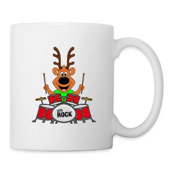 SCHLAGZEUGER - SCHLAGZEUG - MUSIKER - REH - TIER - Tasse - Weiß - Rechts