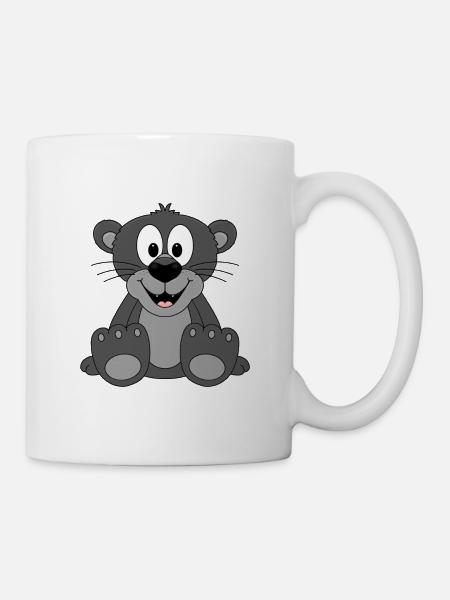 PANTHER - TIER - KIND - BABY - Tasse - Weiß