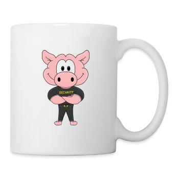 SCHWEIN - PIG - SECURITY - BODYGUARD - TIER - Tasse - Weiß - Rechts