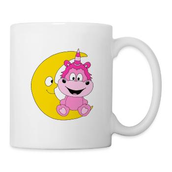 EINHORN - MOND - KIND - BABY - Tasse - Weiß - Rechts