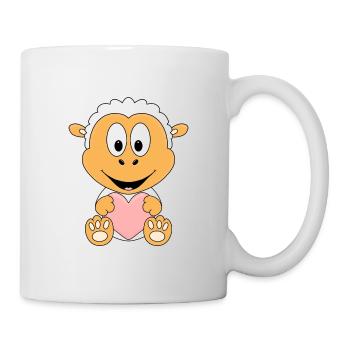 SCHAF - HERZ - LIEBE - LOVE - TIER - KIND - BABY - Tasse - Weiß - Rechts