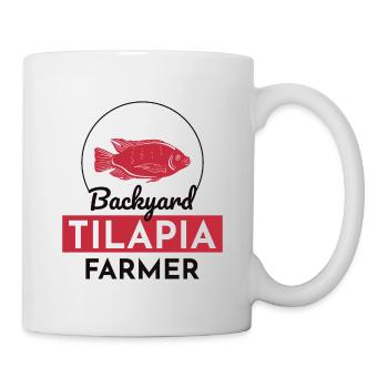 Backyard Tilapia Farmer Fish Farming Farm Funny - Mug - white - Right