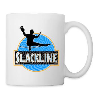 Slackline Slacklining - Tasse - Weiß - Rechts