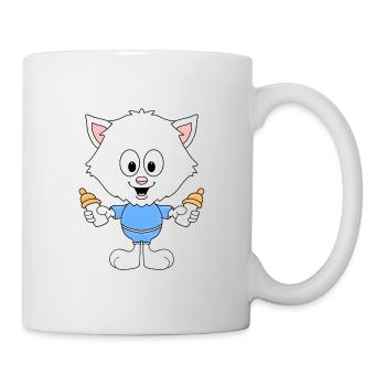 KATZE - CAT - BABY - NACHWUCHS - GEBURT - TIER - Tasse - Weiß - Rechts