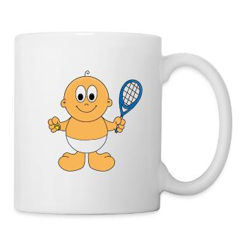 BABY - KIND - NACHWUCHS - TENNIS - SPORT - Tasse - Weiß - Rechts