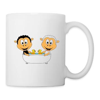 SCHAFE - SHEEPS - BADEWANNE - TIERE - KINDER - Tasse - Weiß - Rechts
