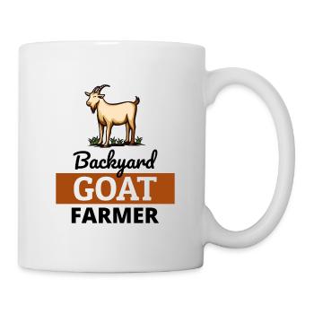 Backyard Goat Farmer Animal Farming Farm Funny - Mug - white - Right