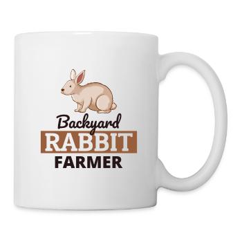Backyard Rabbit Farmer Animal Farming Farm Funny - Mug - white - Right