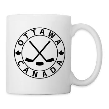 Ottawa Eishockey - Tasse - Weiß - Rechts