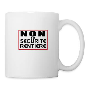 NON à la sécurité rentière - Anti CT motos - Mug blanc - blanc - Droite