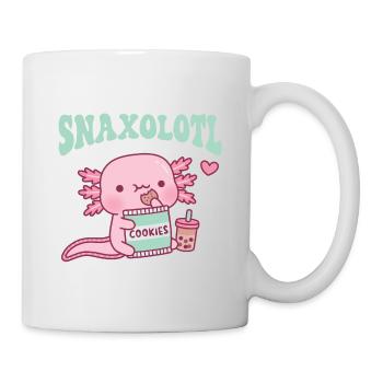 Mignon Snaxolotl Axolotl Snacking On Cookies - Mug blanc - blanc - Droite