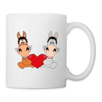 PFERD - PFERDE - LIEBE - LOVE - TIERLIEB - PONYS - Tasse - Weiß - Rechts
