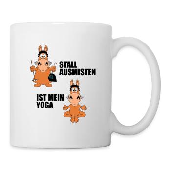 PFERD - STALL AUSMISTEN IST MEIN YOGA - Tasse - Weiß - Rechts