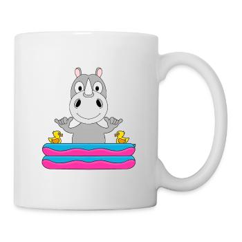 PLANSCHBECKEN - POOL - SOMMER - SHAKA - HIPPO - Tasse - Weiß - Rechts