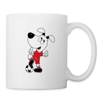 HUND - FUßBALL - SPORT - TIER - KIND - BABY - Tasse - Weiß - Rechts
