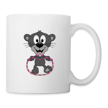 PANTHER - SEILSPRINGEN - TIER - KIND - BABY - Tasse - Weiß - Rechts