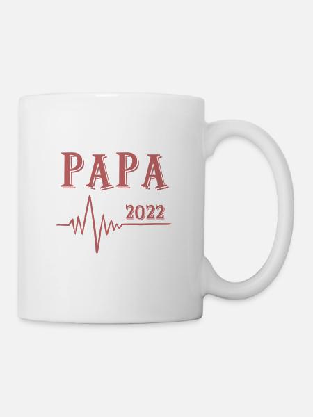 Papa 2022 - heartbeat - Mug blanc - blanc