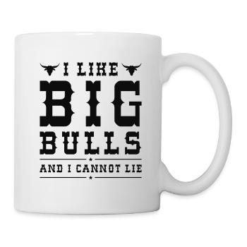 J’aime les gros taureaux et je ne peux pas mentir - Mug blanc - blanc - Droite