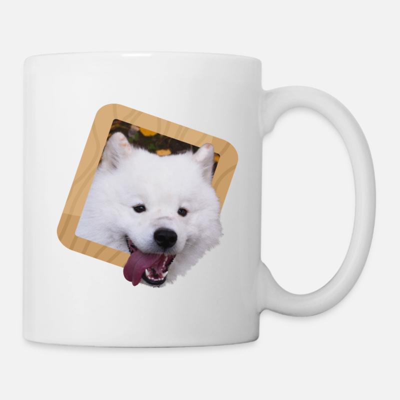 Samojedenwelpe in einem Rahmen - Tasse - Weiß