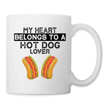 Mon cœur appartient au cadeau hot-dog lover - Mug blanc - blanc - Droite