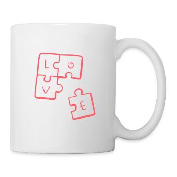 LOVE - Pièces de Puzzle - Mug blanc - blanc - Droite