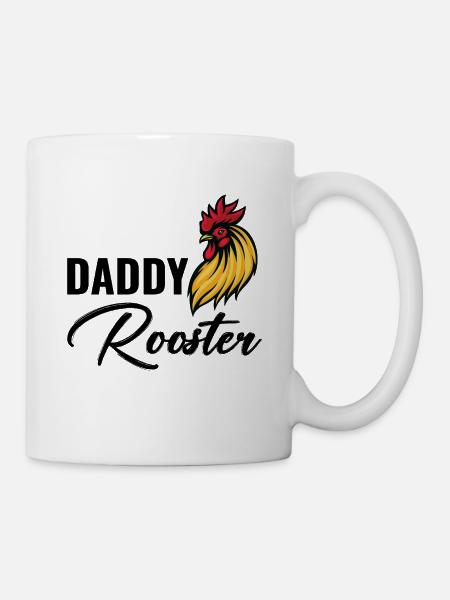 Daddy Rooster Chicken Dad Farmer Fathers day - Mug - white