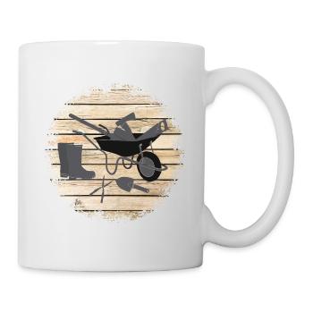 Garten Herz Geschenk Beste Mutter Blumen - Tasse - Weiß - Rechts