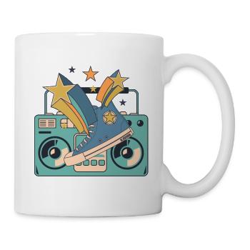 Oldschool - Tasse - Weiß - Rechts