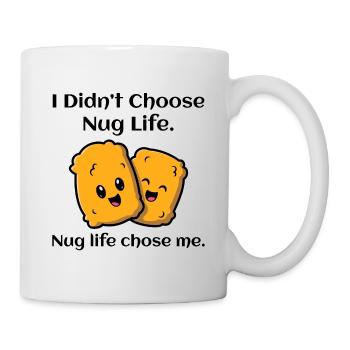 Chicken Nuggets Fast Food Lustiger Spruch - Tasse - Weiß - Rechts