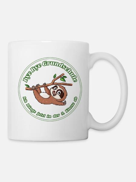 Bye Grundschule Ich hänge jetzt in der 5. Klasse a - Tasse - Weiß