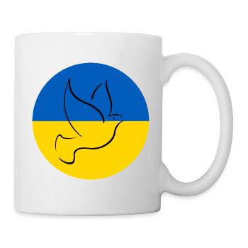 Friedenstaube Ukraine Peace - Tasse - Weiß - Rechts