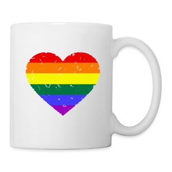 Vintage LGBT Heart - Mug - white - Right
