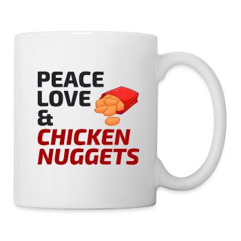 Chicken Nuggets Fast Food Lustiger Spruch - Tasse - Weiß - Rechts