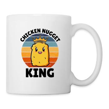 Chicken Nugget King Geburtstag Fast Food Lustig - Tasse - Weiß - Rechts