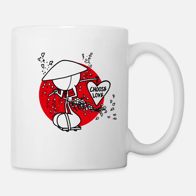 Samouraï de Cœurs Doddle - Mug blanc - blanc