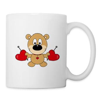 TEDDY - TEDDYBÄR - BÄR - LIEBE - LOVE - Tasse - Weiß - Rechts