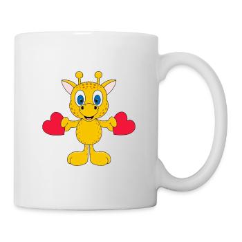 GIRAFFE - LIEBE - LOVE - TIER - TIERLIEB - KINDER - Tasse - Weiß - Rechts