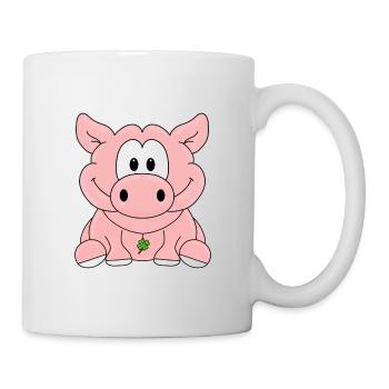 SCHWEIN - TIER - BAUERNHOF - BAUER - TIERISCH - Tasse - Weiß - Rechts