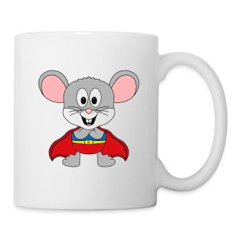 MAUS - MOUSE - SUPERHELD - SUPERHERO - KINDER - Tasse - Weiß - Rechts