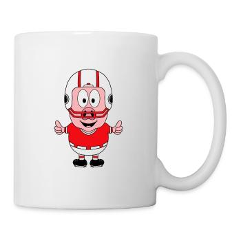 AMERICAN FOOTBALL - SPORT - SCHWEIN - TIERISCH - Tasse - Weiß - Rechts
