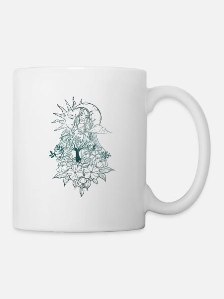 Composition yoga zenstyle tatouage - Mug blanc - blanc