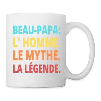 Beau-papa l' homme le mythe la légende cadeau - Mug blanc - blanc - Droite