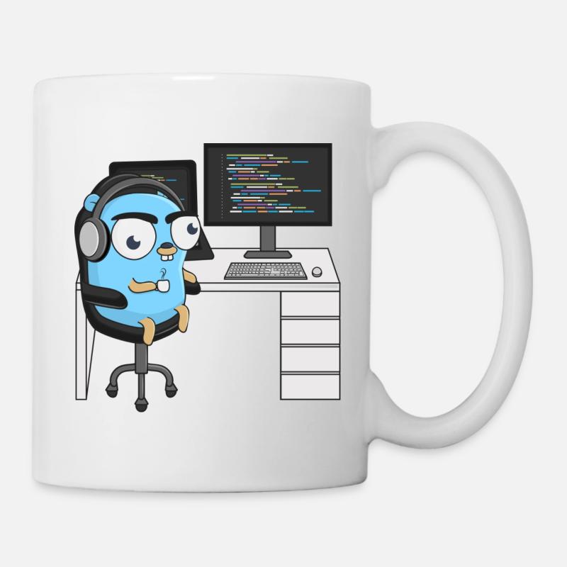 Codage Gopher - Mug blanc - blanc