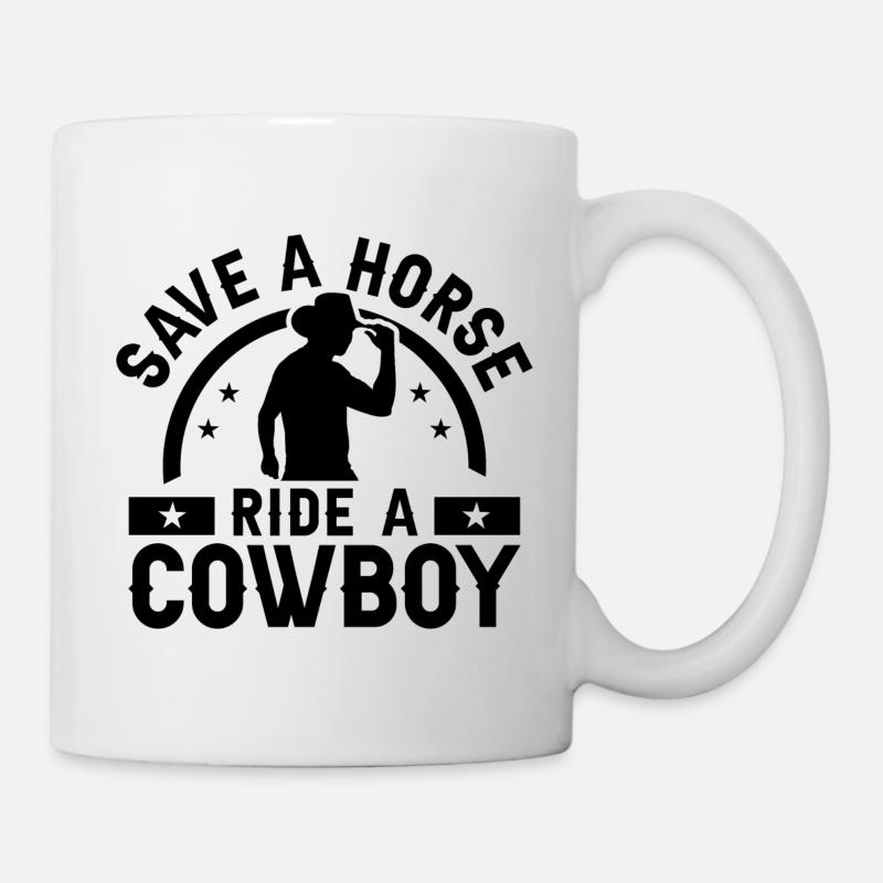 Save A Horse Ride A Cowboy - Mug - white