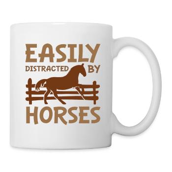 Easily Distracted By Horses - Mug - white - Right