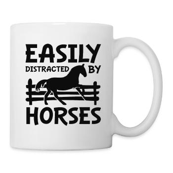 Easily Distracted By Horses - Mug - white - Right